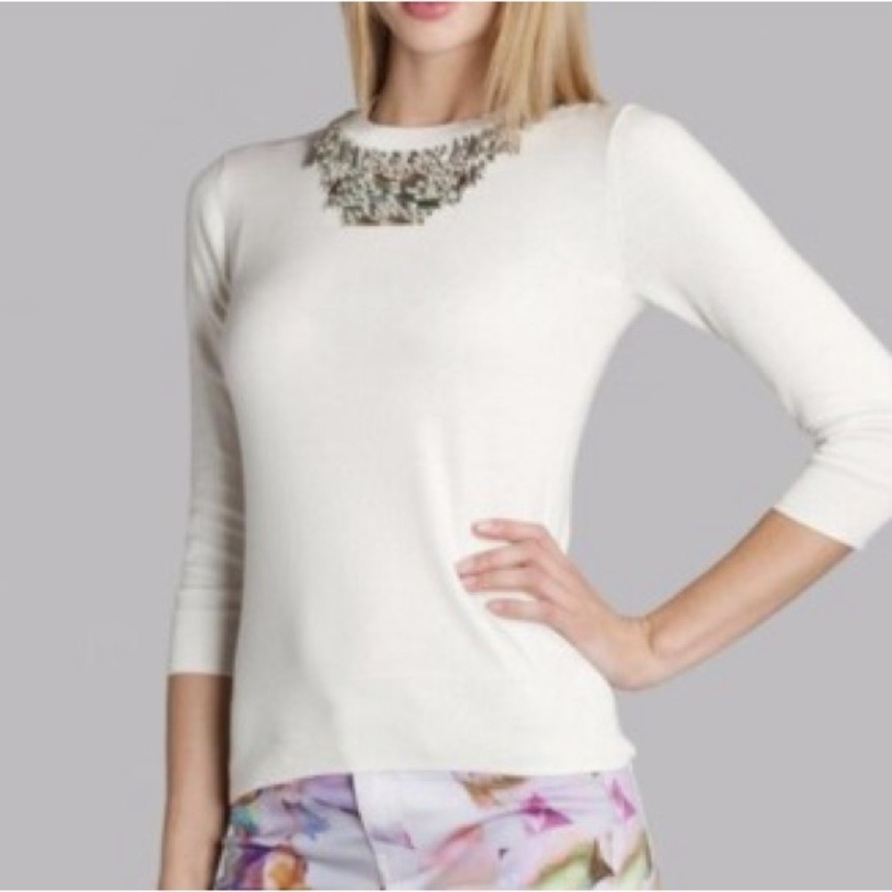 Ted Baker Rhinestone Embellished Top Sweater